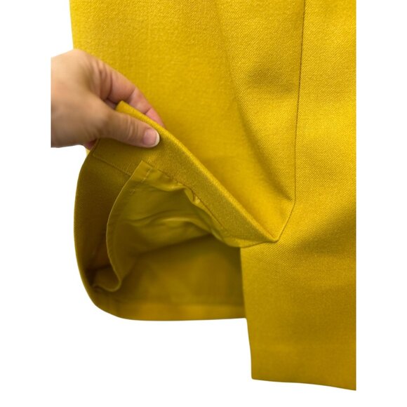 J.Crew No. 2 Pencil Skirt Womens Size 4 Mustard Yellow Wool Blend Mid-Length - Picture 7 of 8